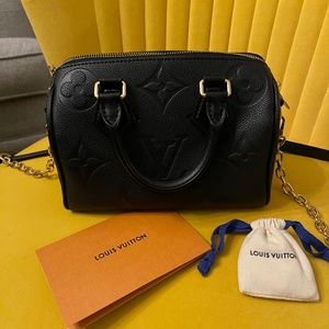 Louis vuitton speedy 20 empreinte leather black